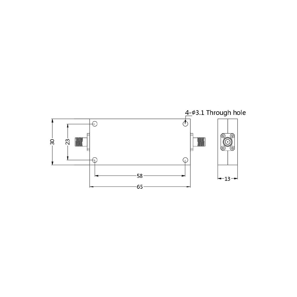 HS-Low Pass Filter With SMAF(Passband DC-5G,Rejection 50dB @6-18G)_Web1